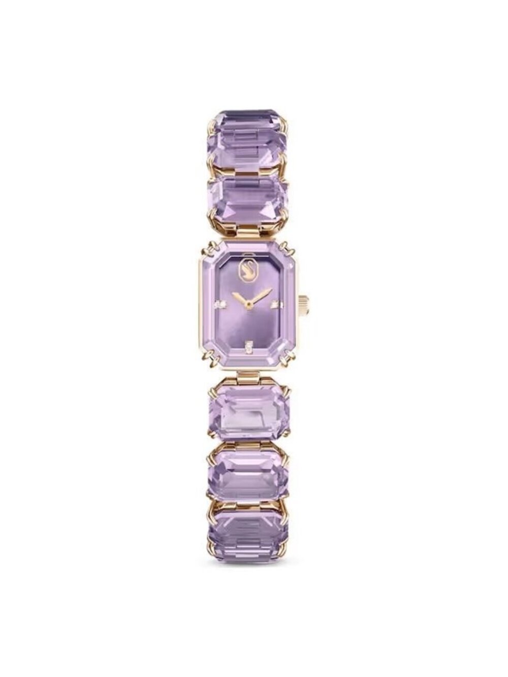 NWT Swarovski Quartz Crystal Purple Dial Ladies Watch